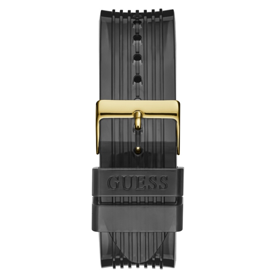  Shop Authentic Guess Poseidon Chronograph Black Dial Black Silicone Strap Watch For Men - GW0425G1 - Luxxuri