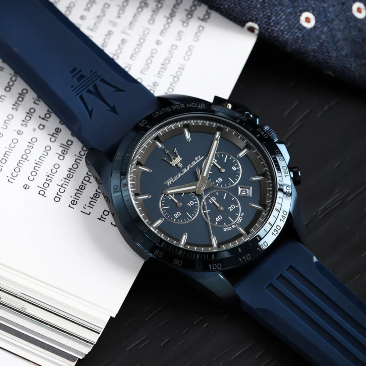  Shop Authentic Maserati SFIDA Chronograph Blue Dial Blue Steel Strap Watch For Men - R8873640023 - Luxxuri