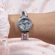  Shop Authentic Guess Gala Diamonds Silver Dial Two Tone Steel Strap Watch for Women - GW0531L1 - Luxxuri