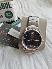  Shop Authentic Fossil The Commuter Black Dial Silver Steel Strap Watch for Men - FS5391 - Luxxuri