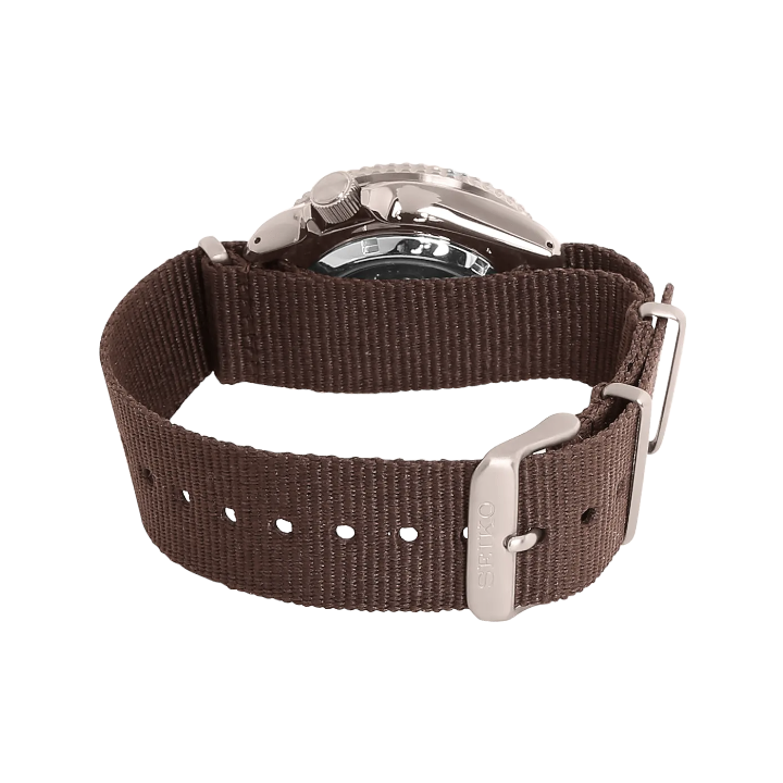 Shop Authentic Seiko 5 Sport Automatic Brown Dial Brown Nylon Strap Watch For Men - SRPD85K1 - Luxxuri