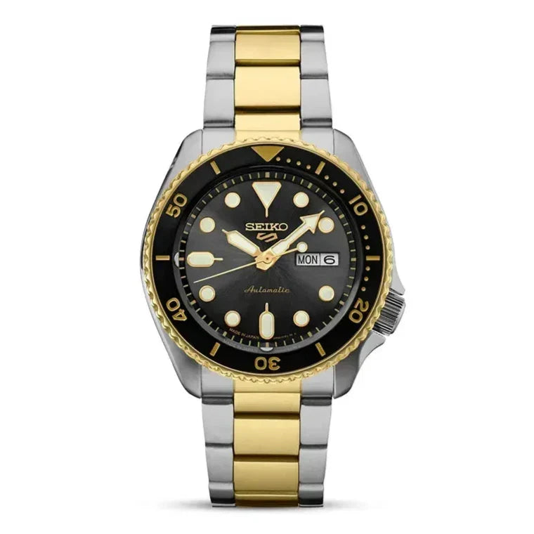  Shop Authentic Seiko 5 Sports Automatic Special Creation Black Dial Two Tone Steel Strap Watch For Men - SRPK22 - Luxxuri