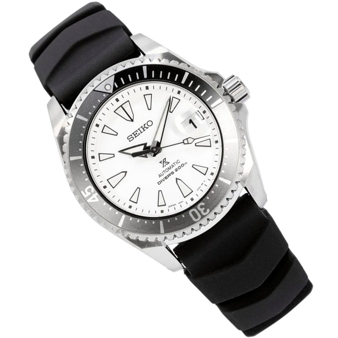  Shop Authentic Seiko Shogun Prospex Titanium Divers Automatic White Dial Black Rubber Strap Watch For Men - SPB191J1 - Luxxuri