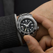  Shop Authentic Seiko Prosprex Dark Depths GMT Automatic Black Dial Silver Steel Strap Watch For Men - SPB383J1 - Luxxuri
