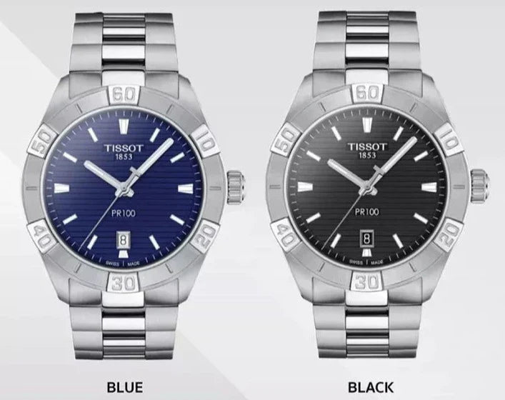  Shop Authentic Tissot PR 100 Sport Quartz Black Dial Silver Steel Strap Watch For Men - T101.610.11.051.00 - Luxxuri