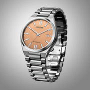  Shop Authentic Citizen Tsuyosa Automatic Salmon Orange Dial Silver Steel Strap Watch For Men - NJ0159-86Z - Luxxuri