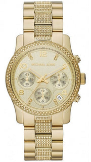  Shop Authentic Michael Kors Runway Gold Dial Gold Steel Strap Watch for Women - MK5826 - Luxxuri