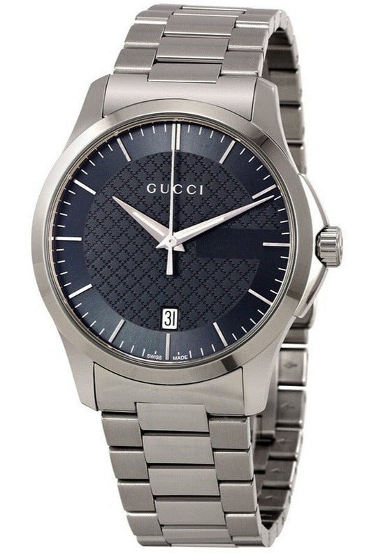  Shop Authentic Gucci G Timeless Grey Dial Silver Steel Strap Watch For Men - YA126441 - Luxxuri