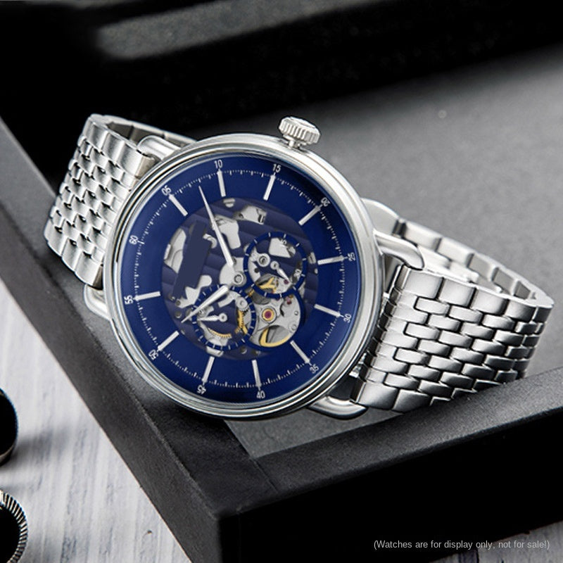  Shop Authentic Emporio Armani Aviator Multifunction Blue Dial Silver Mesh Bracelet Watch For Men - AR60024 - Luxxuri