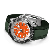  Shop Authentic Breitling Superocean Automatic 42mm Kelly Slater Limited Edition Orange Dial Green Rubber Strap Watch for Men - A173751A101S1 - Luxxuri