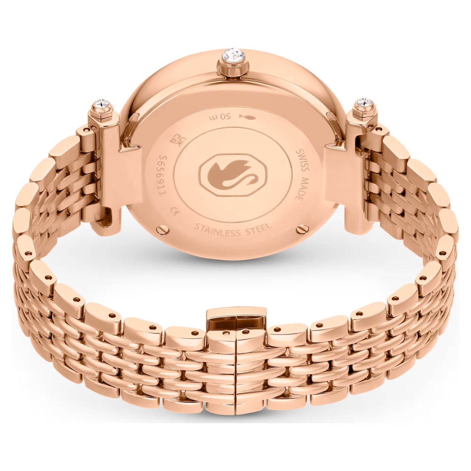  Shop Authentic Swarovski Crystalline Wonder Silver Dial Rose Gold Steel Strap Watch for Women - 5656911 - Luxxuri