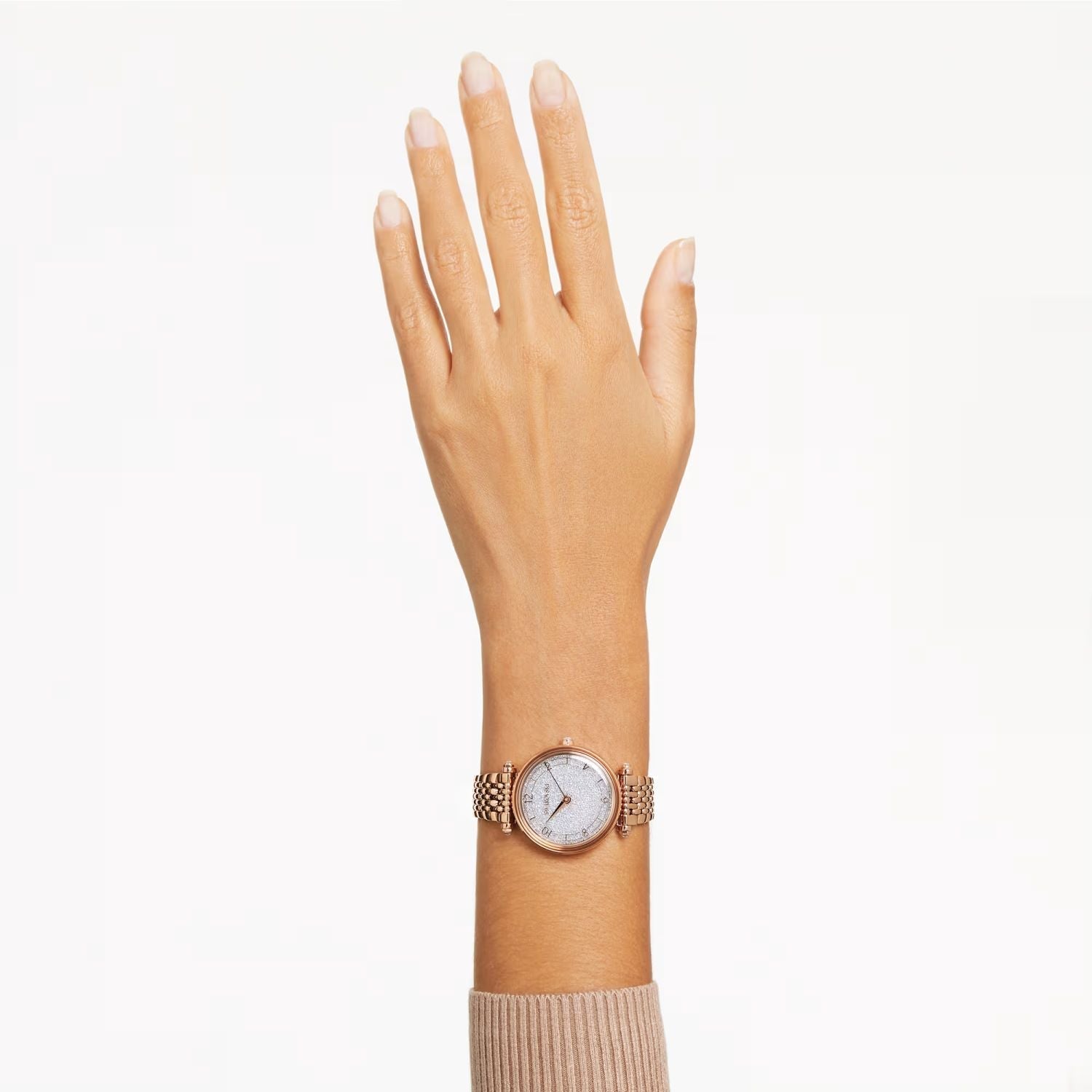  Shop Authentic Swarovski Crystalline Wonder Silver Dial Rose Gold Steel Strap Watch for Women - 5656911 - Luxxuri