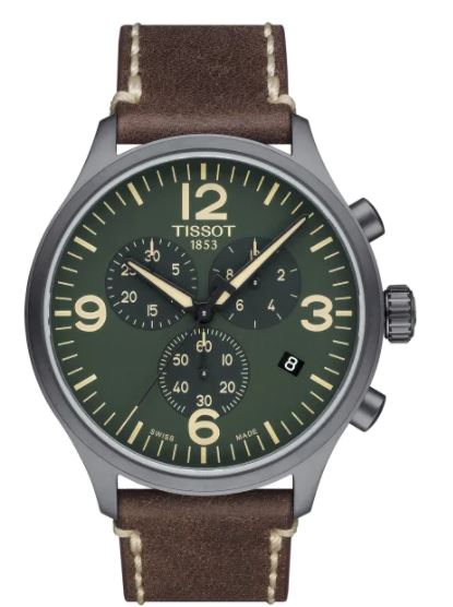  Shop Authentic Tissot T Sport Chrono XL Green Dial Brown Leather Strap Watch For Men - T116.617.36.097.00 - Luxxuri