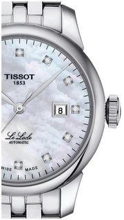  Shop Authentic Tissot Le Locle Automatic Diamonds Mother of Pearl Dial Silver Steel Strap Watch For Women - T006.207.11.116.00 - Luxxuri