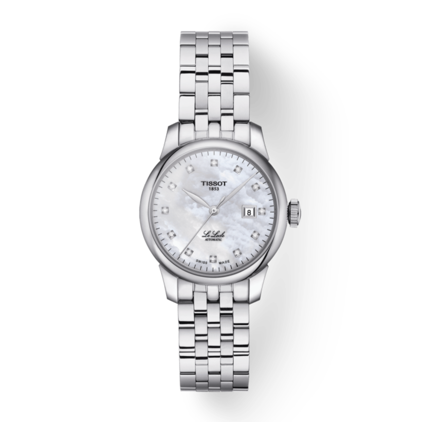  Shop Authentic Tissot Le Locle Automatic Diamonds Mother of Pearl Dial Silver Steel Strap Watch For Women - T006.207.11.116.00 - Luxxuri