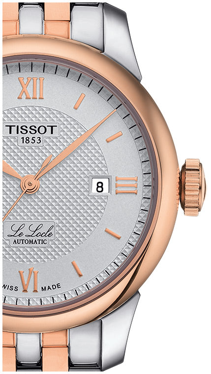  Shop Authentic Tissot T Classic Le Locle Automatic Silver Dial Two Tone Steel Strap Watch For Women - T006.207.22.038.00 - Luxxuri