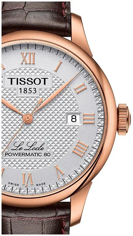 Shop Authentic Tissot Le Locle Powermatic 80 Silver Dial Brown Leather Strap Watch For Men - T006.407.36.033.00 - Luxxuri