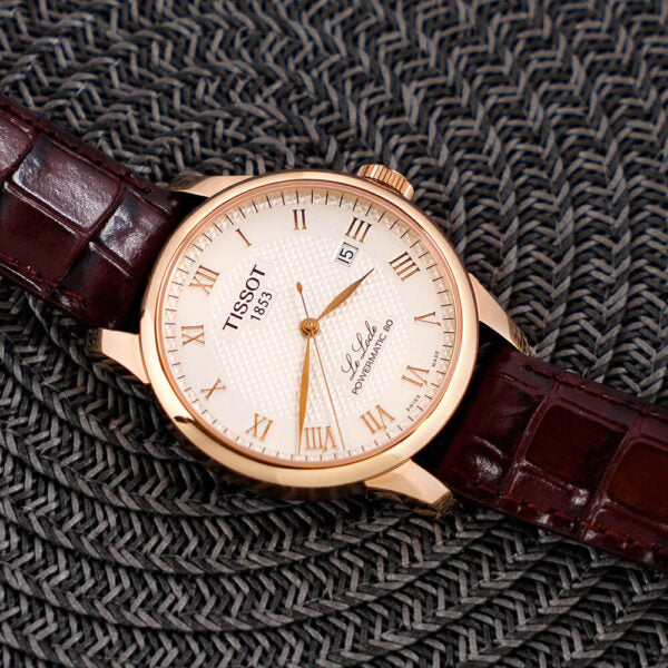  Shop Authentic Tissot Le Locle Powermatic 80 Silver Dial Brown Leather Strap Watch For Men - T006.407.36.033.00 - Luxxuri