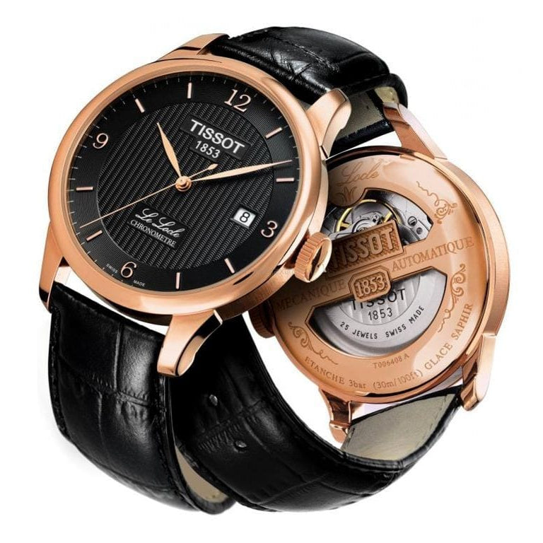  Shop Authentic Tissot Le Locle Chronometer Black Dial Black Leather Strap Watch For Men - T006.408.36.057.00 - Luxxuri