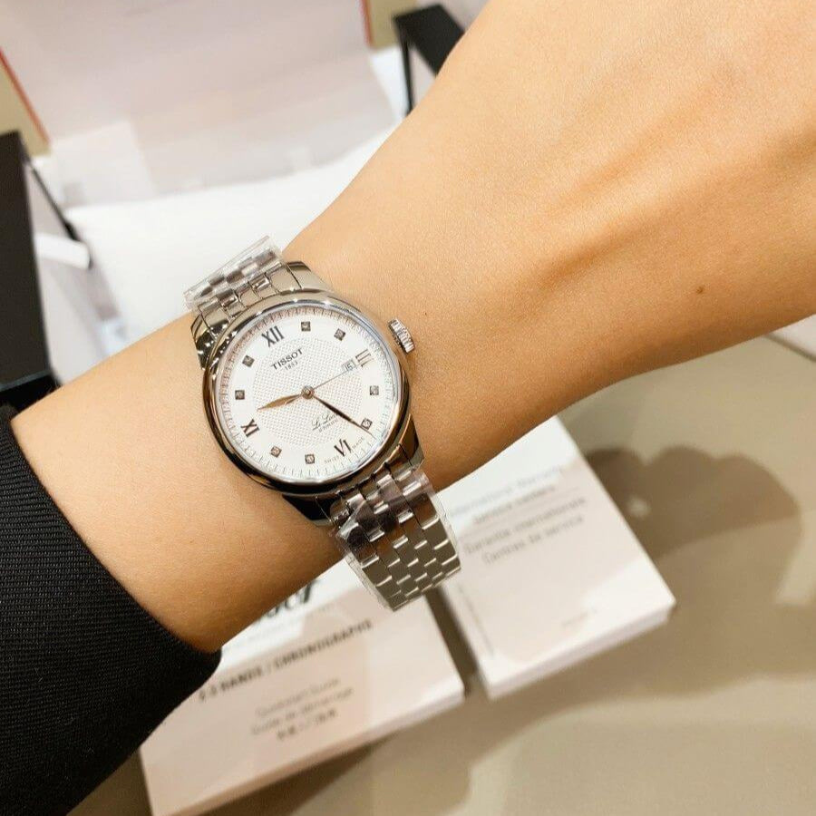  Shop Authentic Tissot Le Locle Lady Automatic Diamonds Silver Dial Silver Steel Strap Watch For Women - T006.207.11.036.00 - Luxxuri
