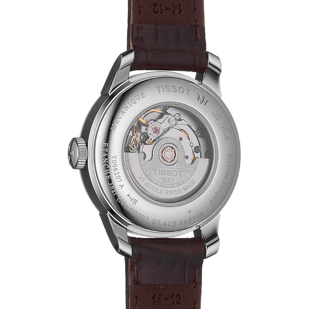  Shop Authentic Tissot T Classic Le Locle Automatic Silver Dial Brown Leather Strap Watch For Women - T006.207.16.038.00 - Luxxuri