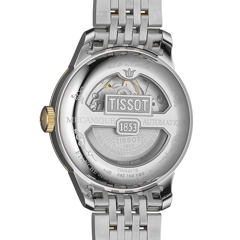 Shop Authentic Tissot T Classic Le Locle Powermatic 80 Silver Dial Two Tone Steel Strap Watch For Men - T0064072203301 - Luxxuri
