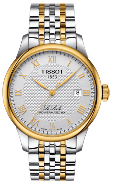  Shop Authentic Tissot T Classic Le Locle Powermatic 80 Silver Dial Two Tone Steel Strap Watch For Men - T0064072203301 - Luxxuri