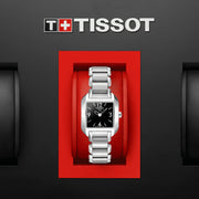 Shop Authentic Tissot T Wave Black Dial Silver Steel Strap Watch for Women - T02.1.285.52 - Luxxuri