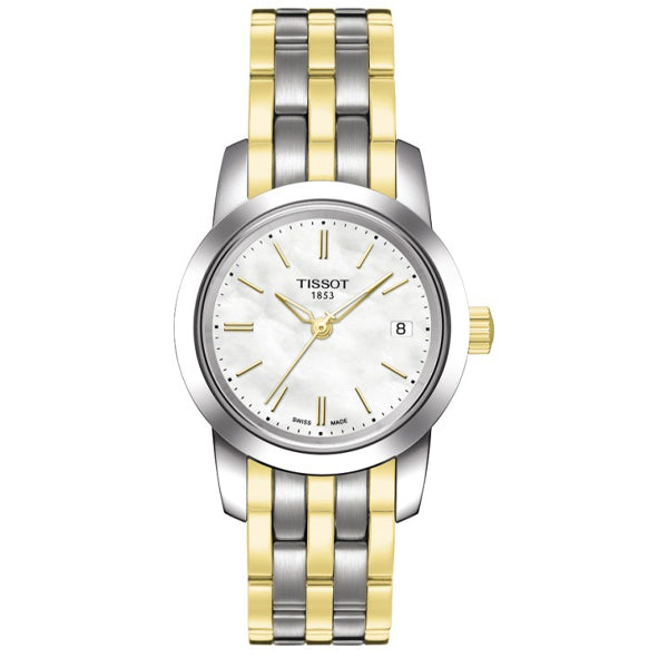  Shop Authentic Tissot T Classic Dream Mother of Pearl Dial Two Tone Steel Strap Watch For Women - T033.210.22.111.00 - Luxxuri