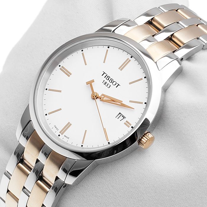  Shop Authentic Tissot T Classic Dream White Dial Two Tone Steel Strap Watch for Men - T033.410.22.011.01 - Luxxuri