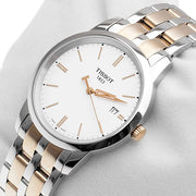  Shop Authentic Tissot T Classic Dream White Dial Two Tone Steel Strap Watch for Men - T033.410.22.011.01 - Luxxuri