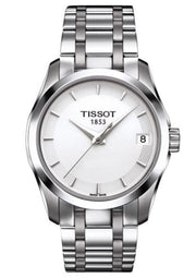  Shop Authentic Tissot T Trend Couturier White Dial Silver Steel Strap Watch For Women - T035.210.11.011.00 - Luxxuri