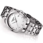  Shop Authentic Tissot T Trend Couturier White Dial Silver Steel Strap Watch For Women - T035.210.11.011.00 - Luxxuri