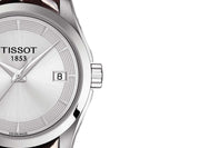  Shop Authentic Tissot T Classic Couturier Silver Dial Light Blue Leather Strap Watch For Women - T035.210.16.031.02 - Luxxuri