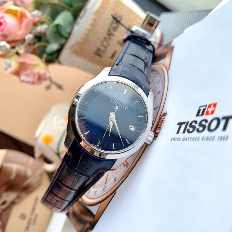  Shop Authentic Tissot Couturier Lady Blue Dial Blue Leather Strap Watch for Women - T035.210.16.041.00 - Luxxuri