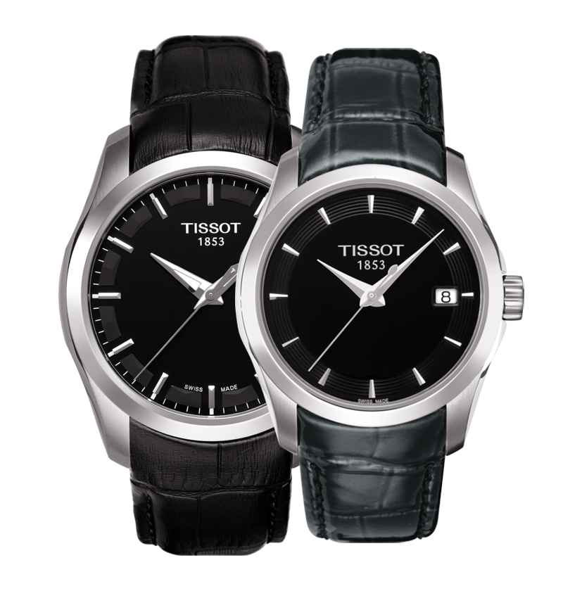  Shop Authentic Tissot T Trend Couturier Black Dial Black Leather Strap Watch For Women - T035.210.16.051.00 - Luxxuri