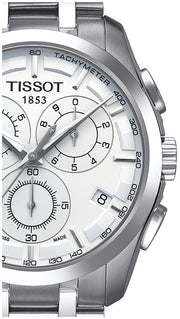  Shop Authentic Tissot Couturier Chronograph White Dial Silver Steel Strap Watch For Men - T035.617.11.031.00 - Luxxuri