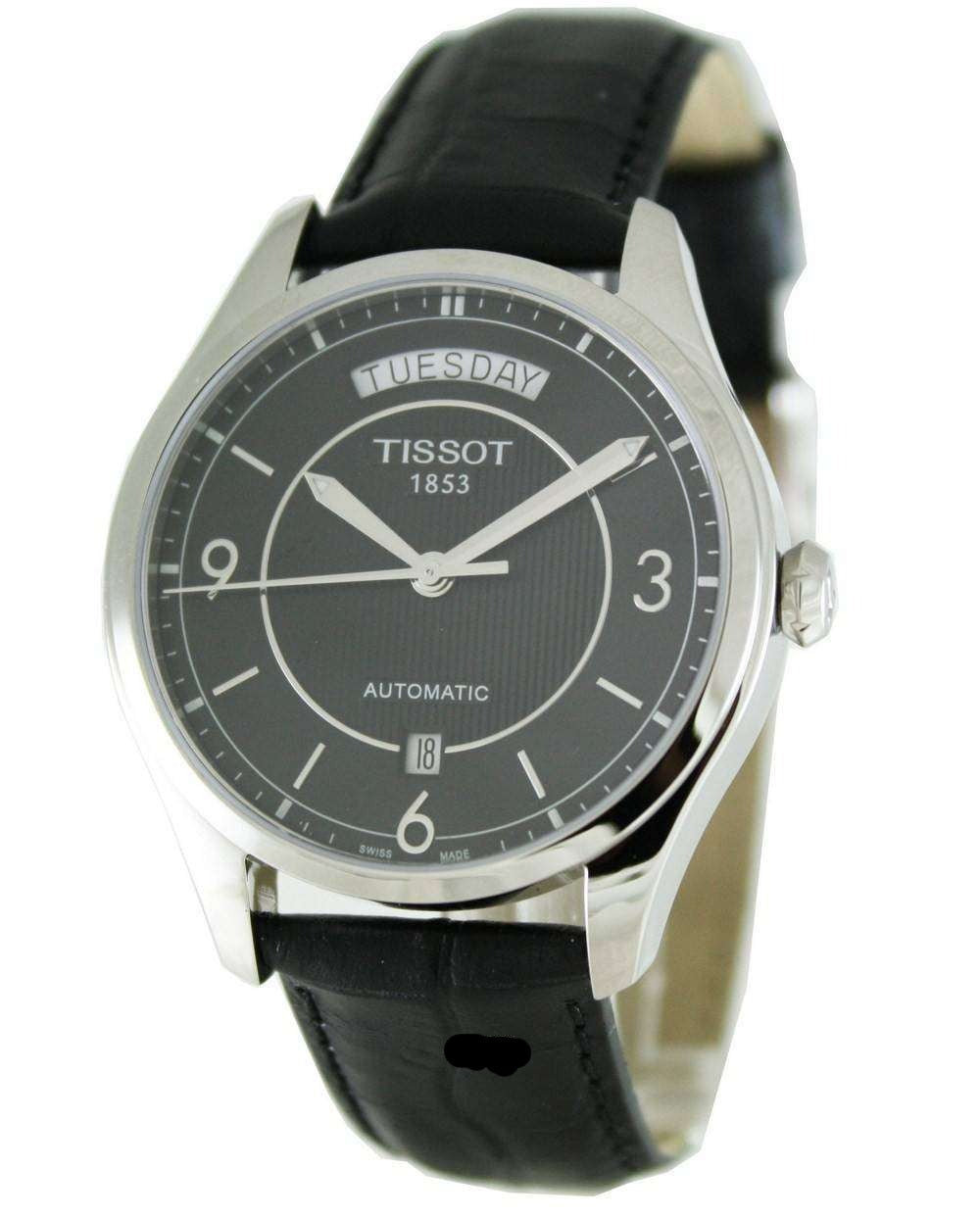  Shop Authentic Tissot T One Automatic Black Dial Black Leather Strap Watch For Men - T038.430.16.057.00 - Luxxuri