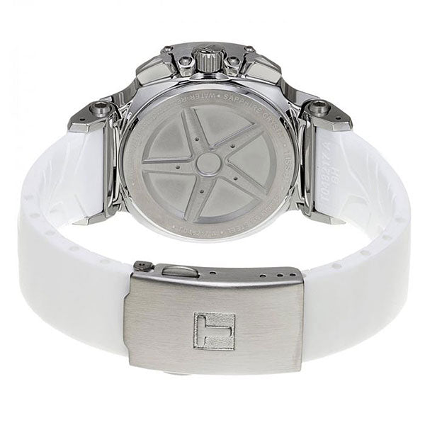  Shop Authentic Tissot T Race Lady Chronograph White Dial White Rubber Strap Watch for Women - T048.217.17.017.00 - Luxxuri