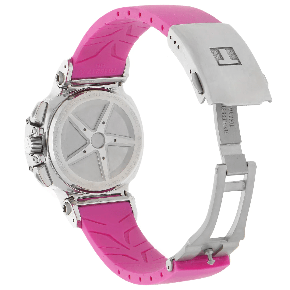  Shop Authentic Tissot T Race Chronograph White Dial Pink Rubber Strap Watch for Women - T048.217.17.017.01 - Luxxuri