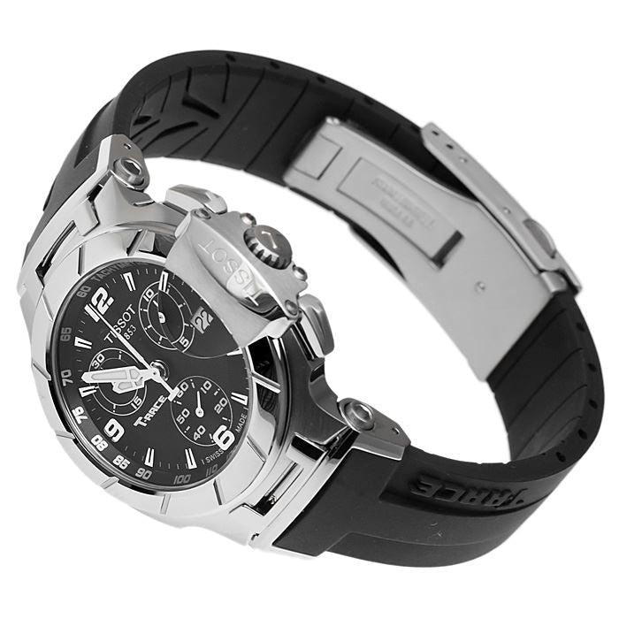  Shop Authentic Tissot T Race Chronograph Black Dial Black Rubber Strap Watch for Women - T048.217.17.057.00 - Luxxuri