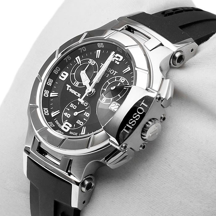  Shop Authentic Tissot T Race Chronograph Black Dial Black Rubber Strap Watch for Women - T048.217.17.057.00 - Luxxuri