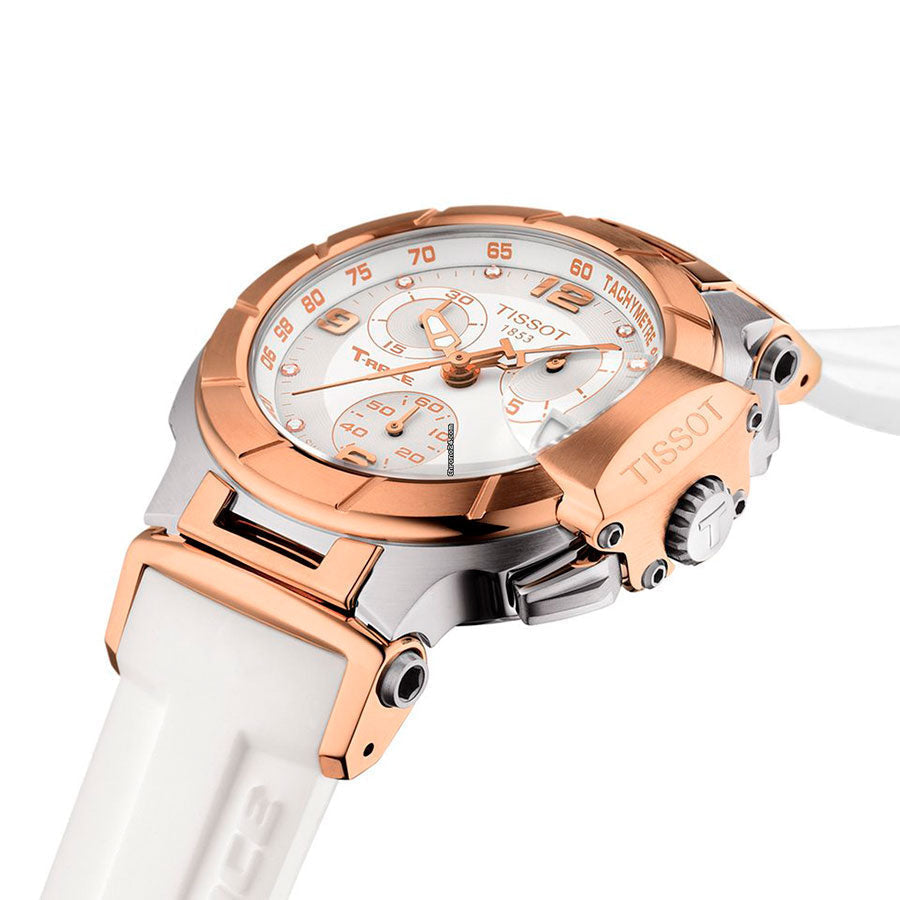  Shop Authentic Tissot T Race Chronograph White Dial White Rubber Strap Watch for Women - T048.217.27.017.00 - Luxxuri