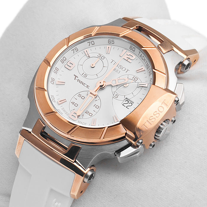  Shop Authentic Tissot T Race Chronograph White Dial White Rubber Strap Watch for Women - T048.217.27.017.00 - Luxxuri