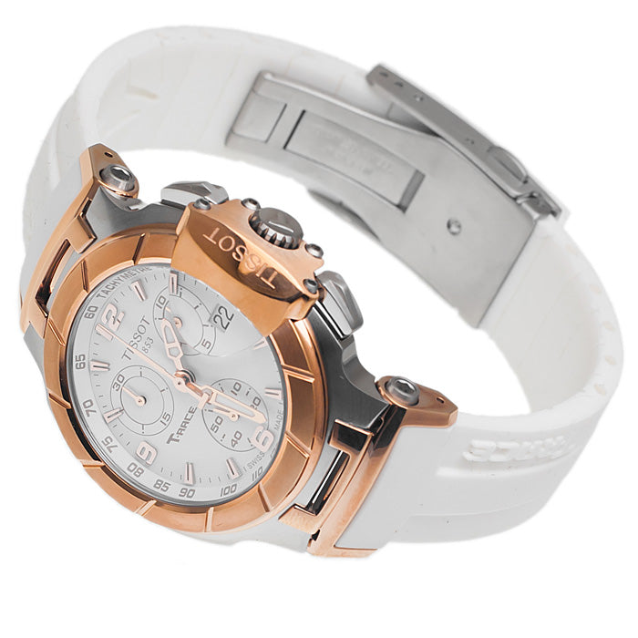  Shop Authentic Tissot T Race Chronograph White Dial White Rubber Strap Watch for Women - T048.217.27.017.00 - Luxxuri