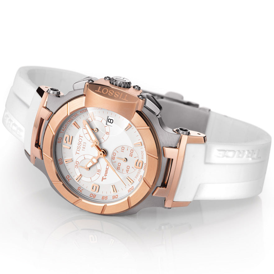 Shop Authentic Tissot T Race Chronograph White Dial White Rubber Strap Watch for Women - T048.217.27.017.00 - Luxxuri