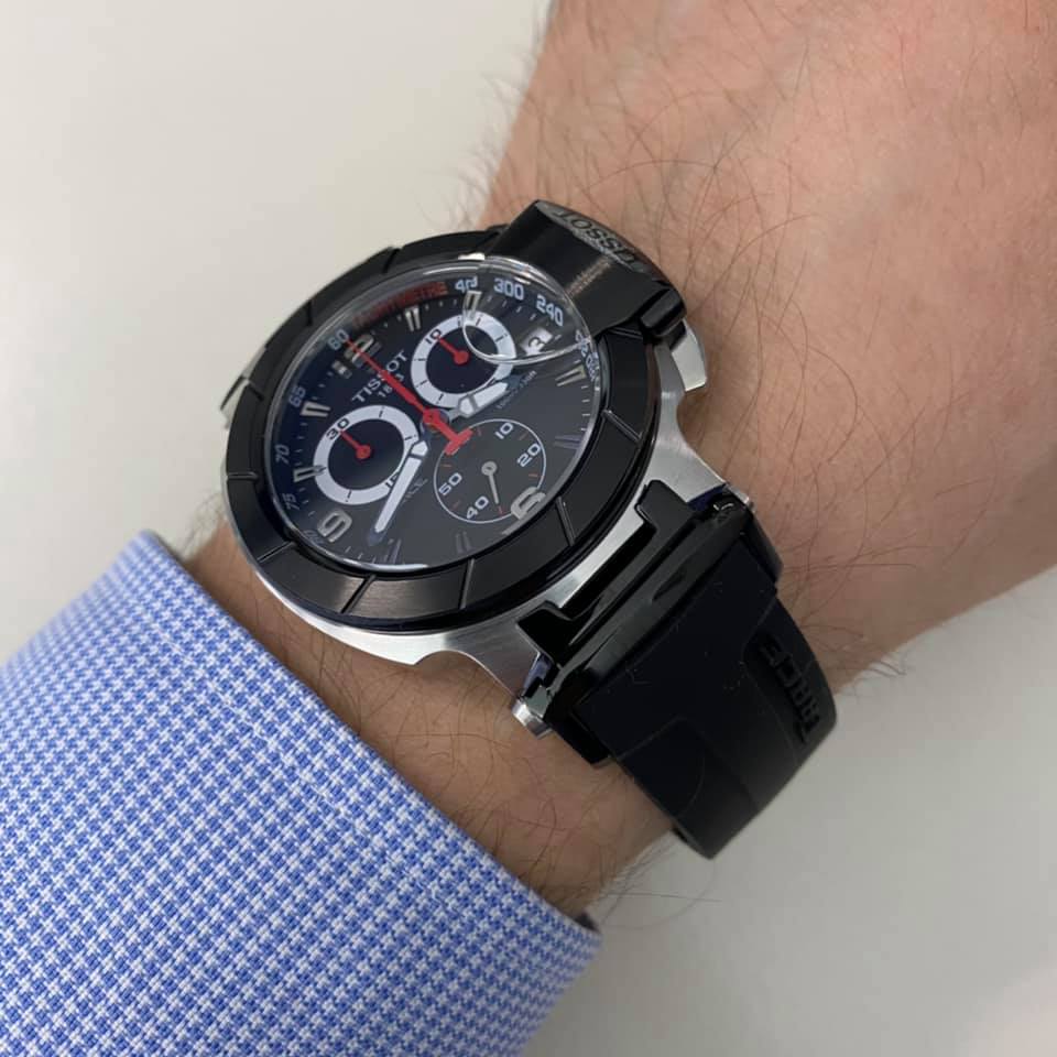  Shop Authentic Tissot T Race Chronograph Black Dial Black Rubber Strap Watch for Men - T048.417.27.057.00 - Luxxuri