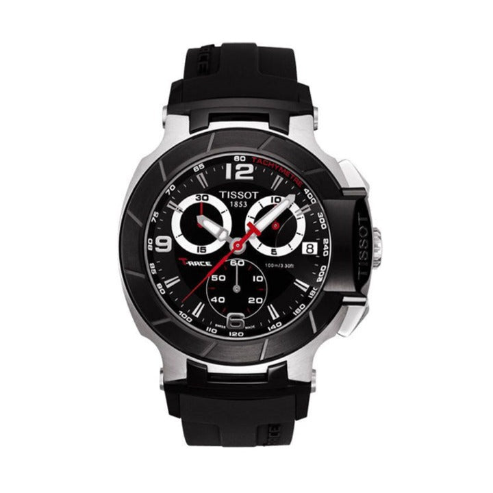  Shop Authentic Tissot T Race Chronograph Black Dial Black Rubber Strap Watch for Men - T048.417.27.057.00 - Luxxuri
