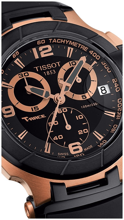  Shop Authentic Tissot T Race Chronograph Automatic Black Dial Black Rubber Strap Watch for Men - T048.417.27.057.06 - Luxxuri