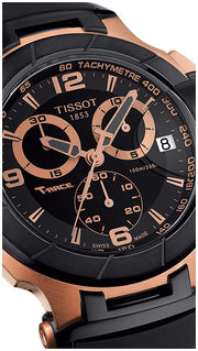  Shop Authentic Tissot T Race Chronograph Automatic Black Dial Black Rubber Strap Watch for Men - T048.417.27.057.06 - Luxxuri